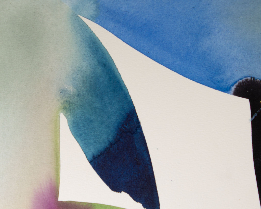 Peter Kitchell 1992 “Crowned Kingdom” Abstract Watercolor Painting