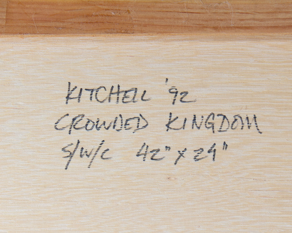 Peter Kitchell 1992 “Crowned Kingdom” Abstract Watercolor Painting