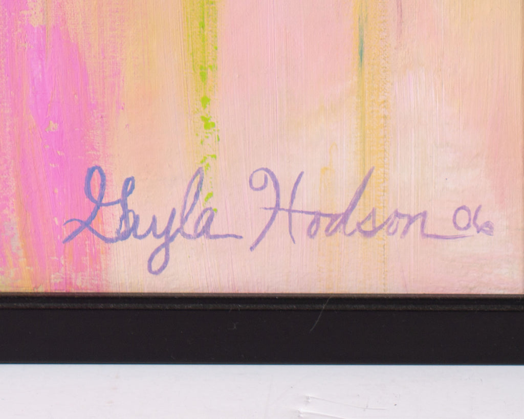 Gayla Hodson Abstract Oil on Canvas Painting of Flowers