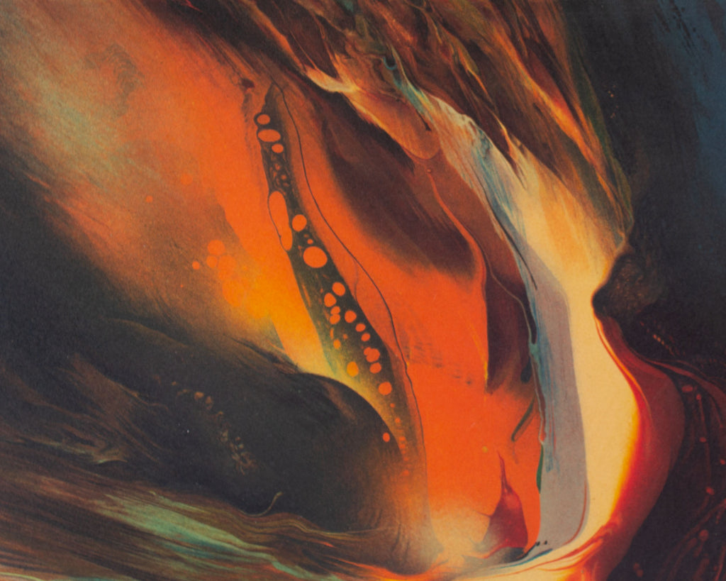 Leonardo Nierman 1974 “Cosmic Wind” Abstract Lithograph