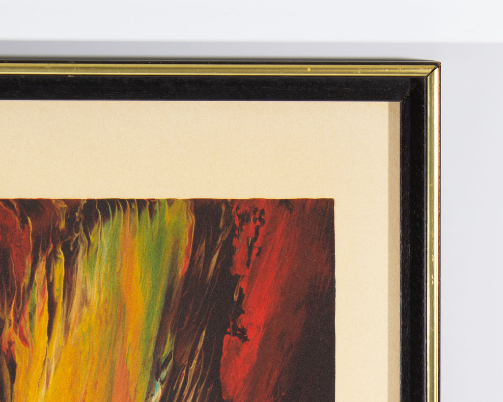 Leonardo Nierman 1974 “Flight to the Sun” Abstract Lithograph