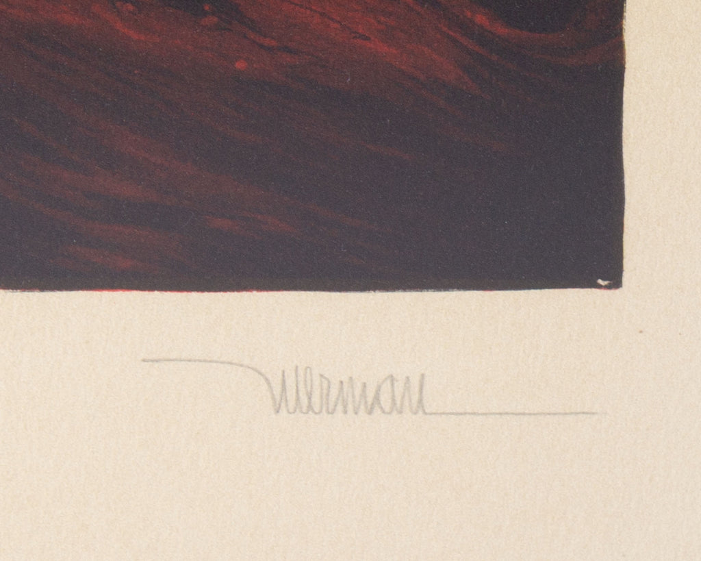 Leonardo Nierman 1974 “Flight to the Sun” Abstract Lithograph