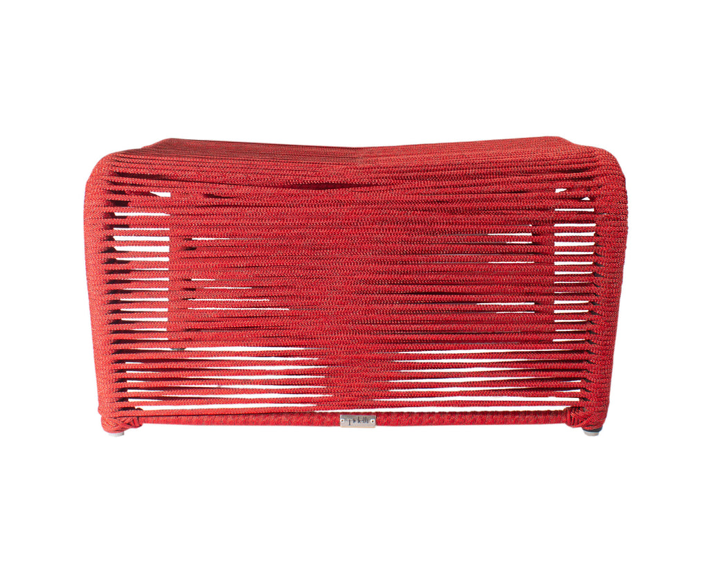 Tidelli “Sugarloaf” Red Rope Table or Ottoman