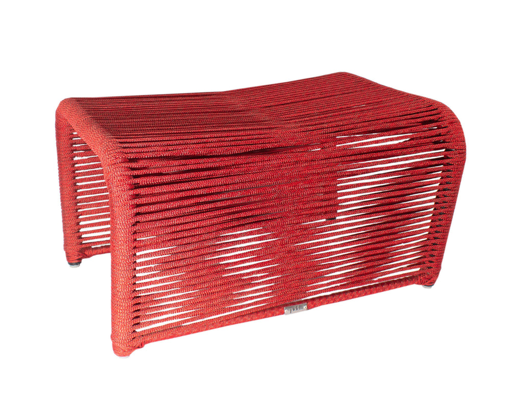 Tidelli “Sugarloaf” Red Rope Table or Ottoman