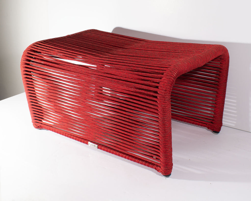 Tidelli “Sugarloaf” Red Rope Table or Ottoman