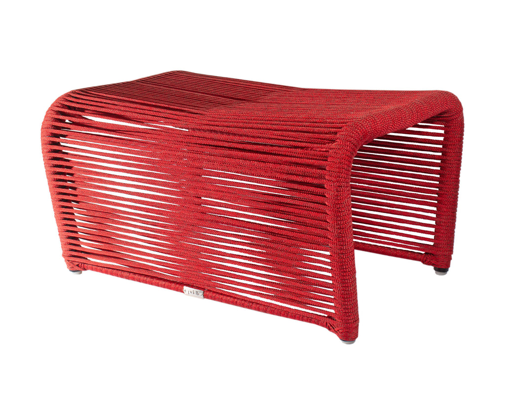 Tidelli “Sugarloaf” Red Rope Table or Ottoman