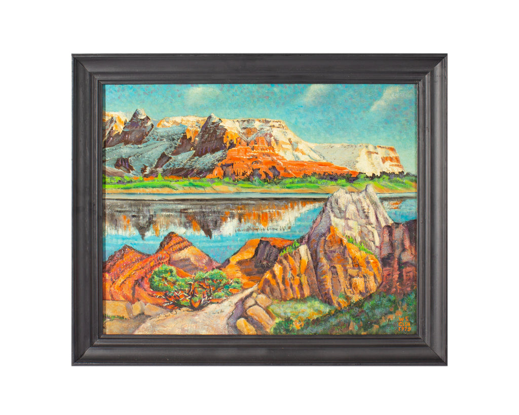 William S. Gisch 1978 Oil on Canvas Landscape Painting
