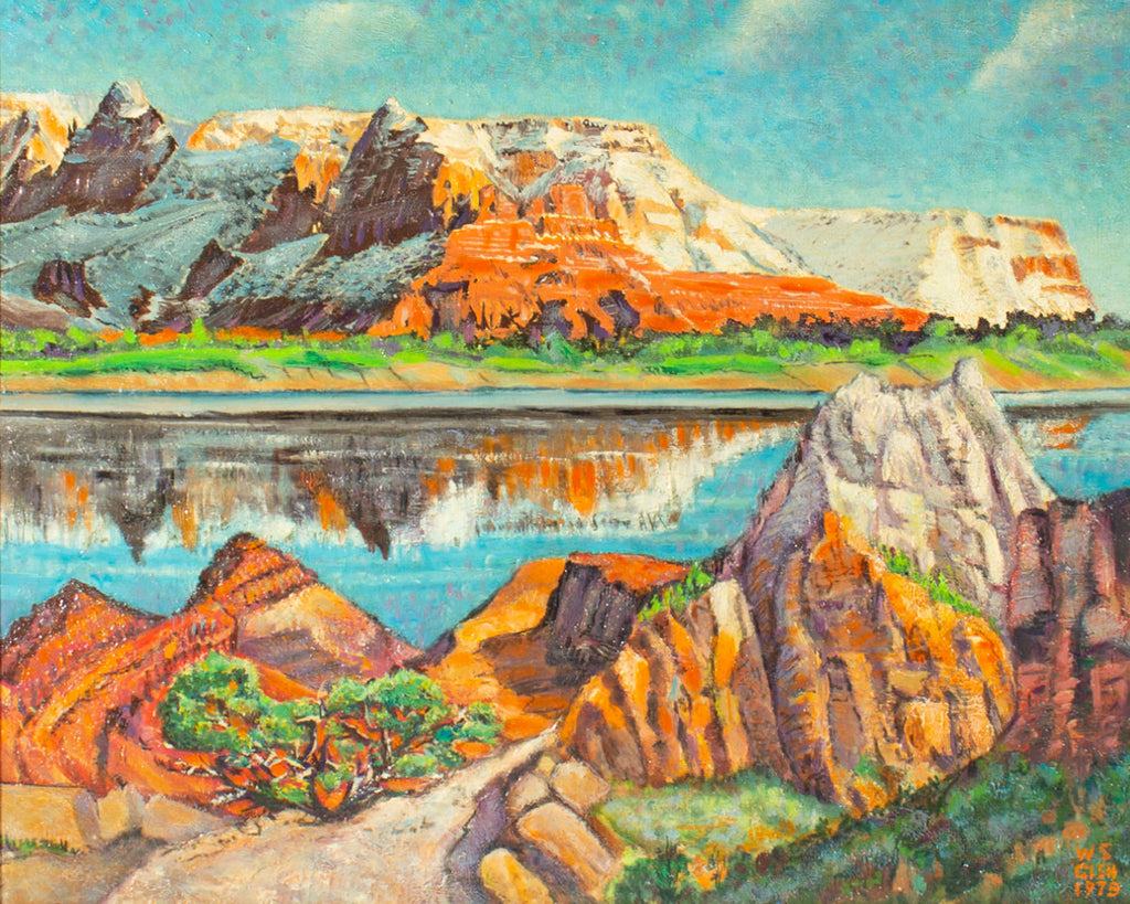 William S. Gisch 1978 Oil on Canvas Landscape Painting
