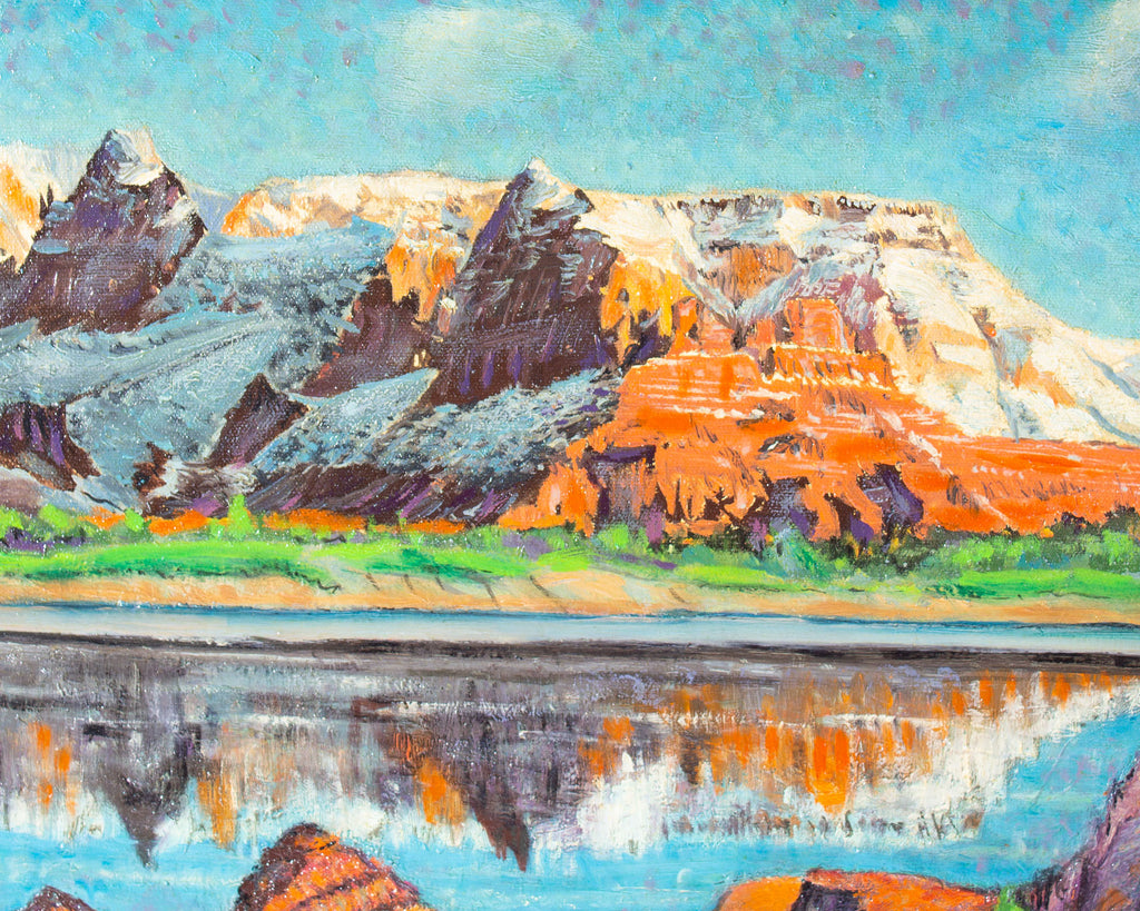 William S. Gisch 1978 Oil on Canvas Landscape Painting