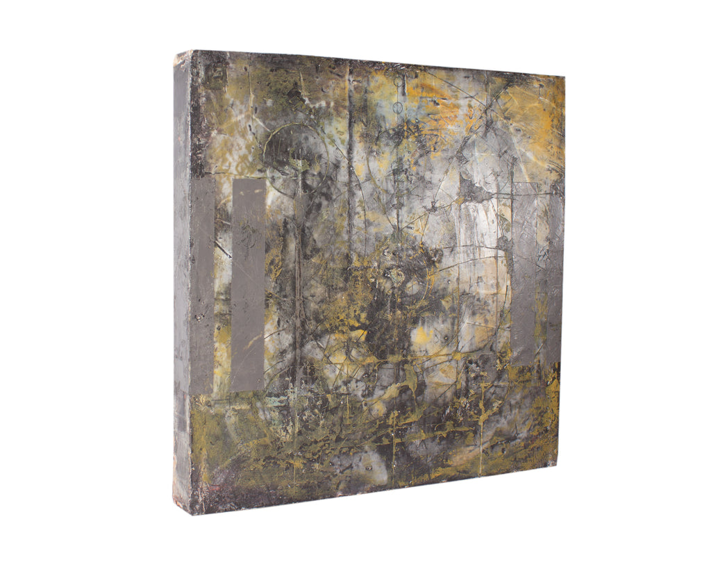 Gay Patterson 1992 "Untitled #4 (Lacerate)" Encaustic Painting