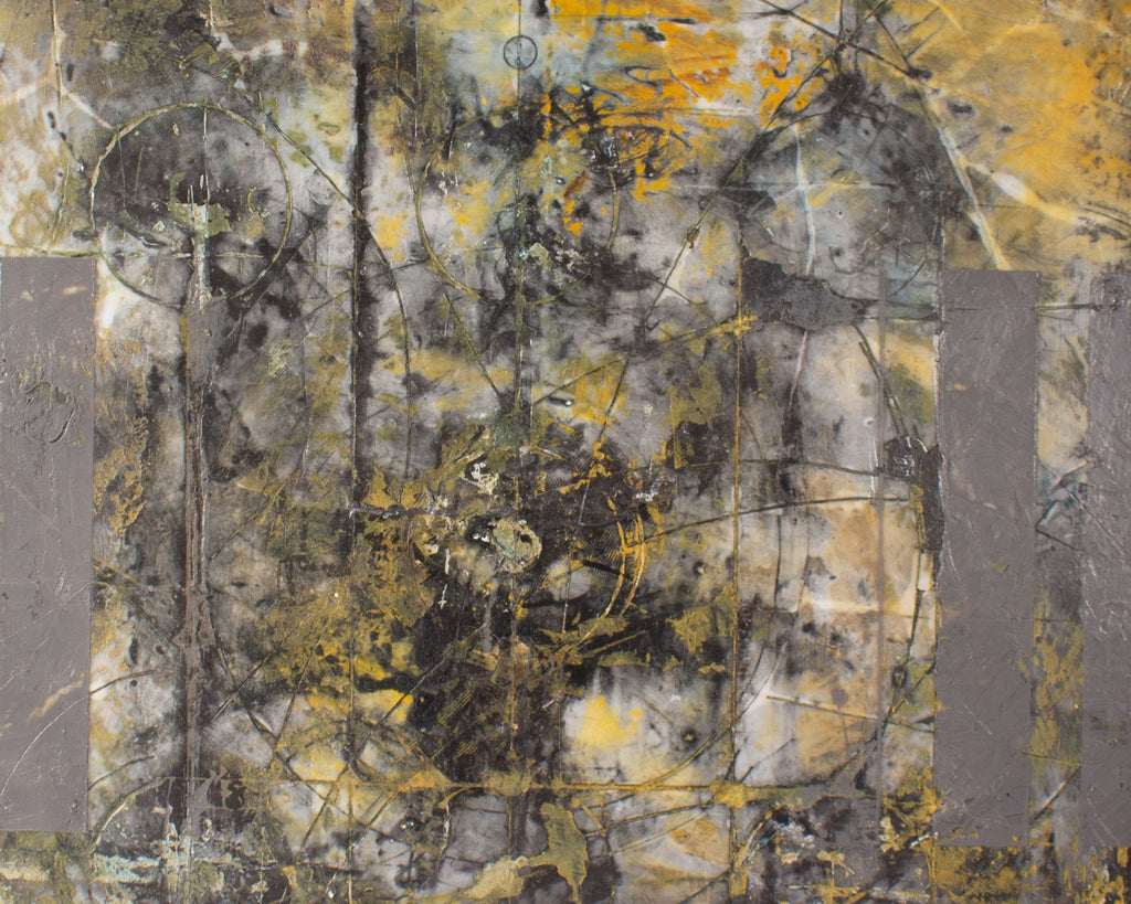 Gay Patterson 1992 "Untitled #4 (Lacerate)" Encaustic Painting