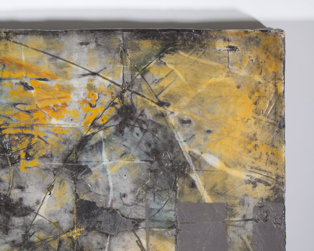 Gay Patterson 1992 "Untitled #4 (Lacerate)" Encaustic Painting