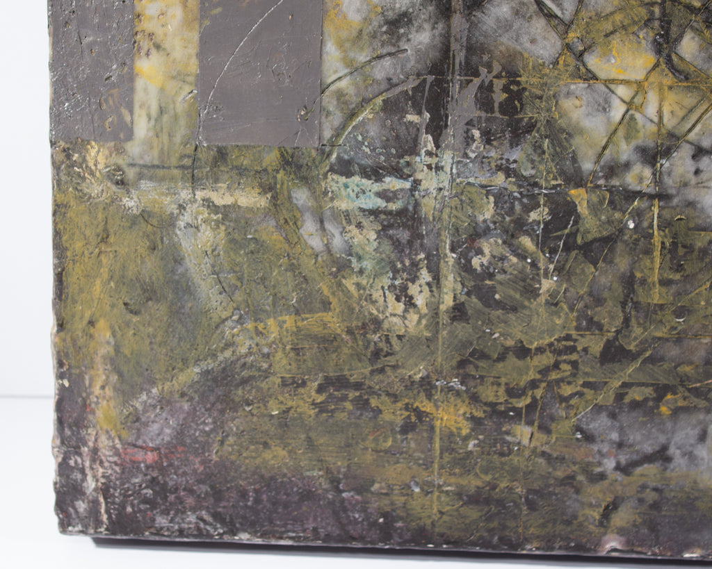Gay Patterson 1992 "Untitled #4 (Lacerate)" Encaustic Painting