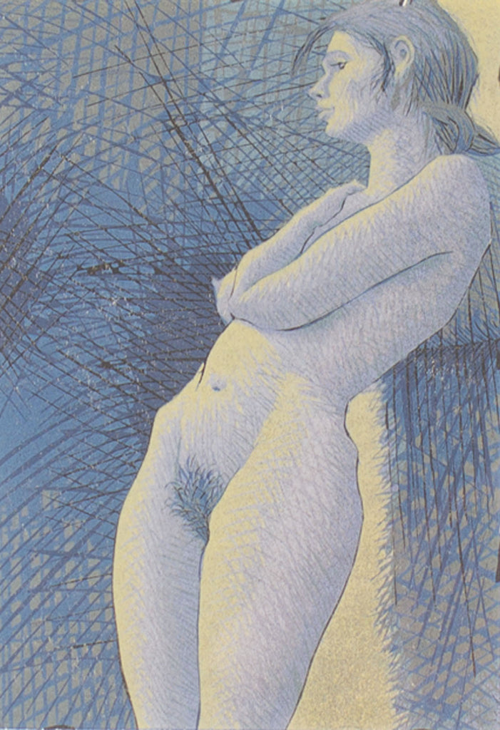 Gordon Mortensen 1990 “Alix” Woodcut Print