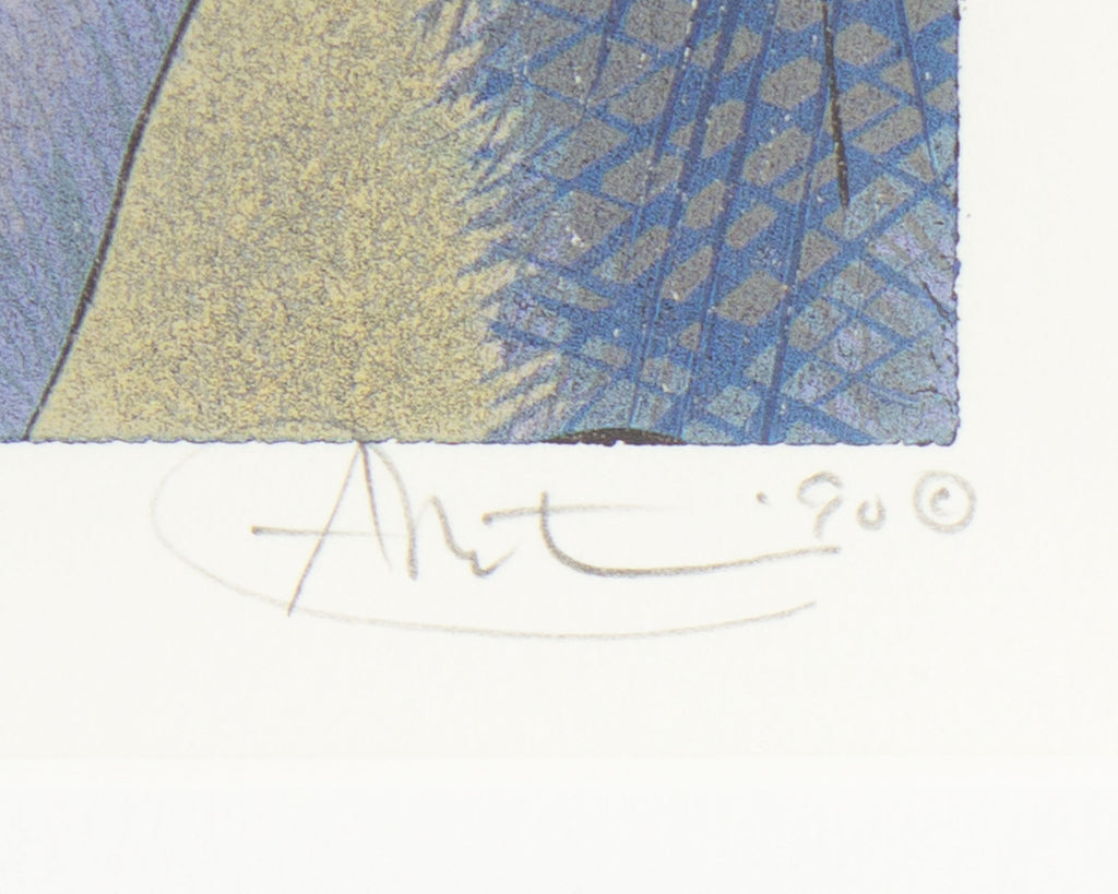 Gordon Mortensen 1990 “Alix” Woodcut Print