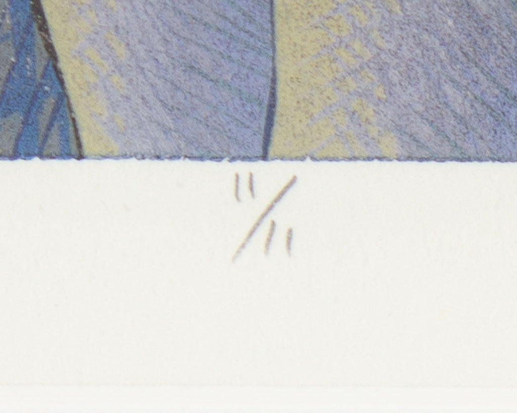 Gordon Mortensen 1990 “Alix” Woodcut Print