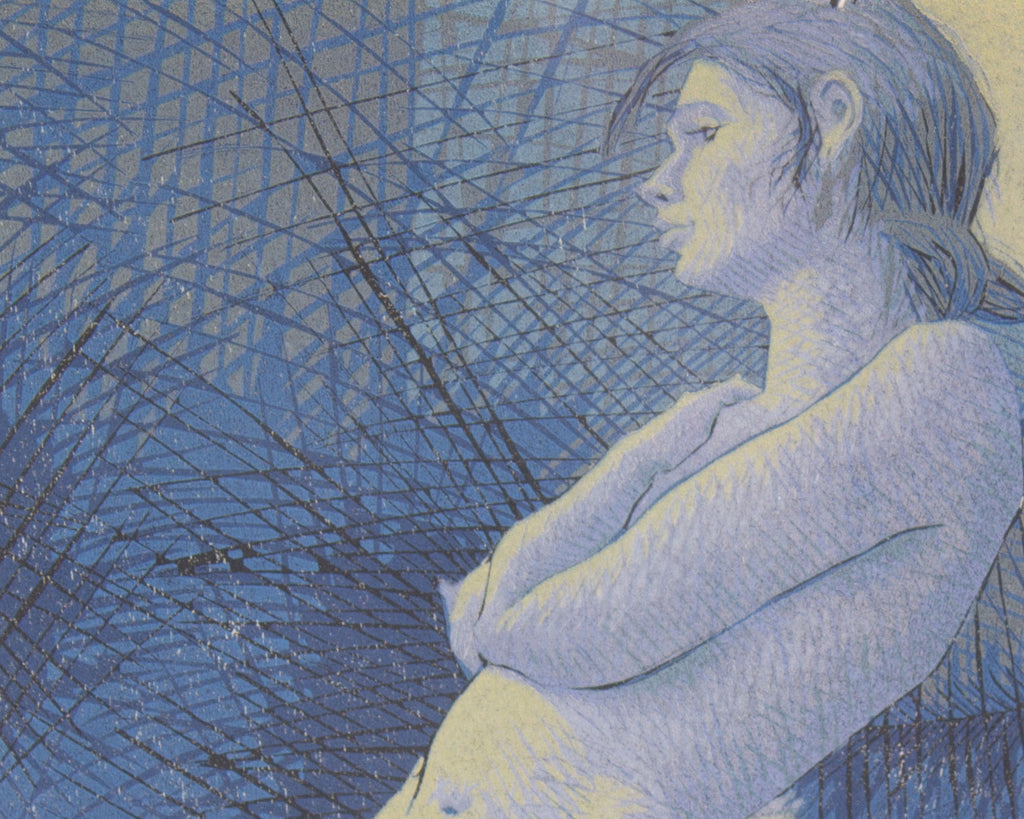 Gordon Mortensen 1990 “Alix” Woodcut Print