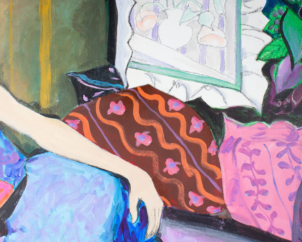 Alan Lane Gass “Striped Stockings” Acrylic on Canvas Painting