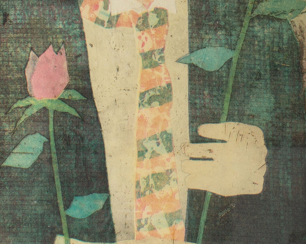 Yuji Hiratsuka 1989 “Rose Man” Intaglio Print