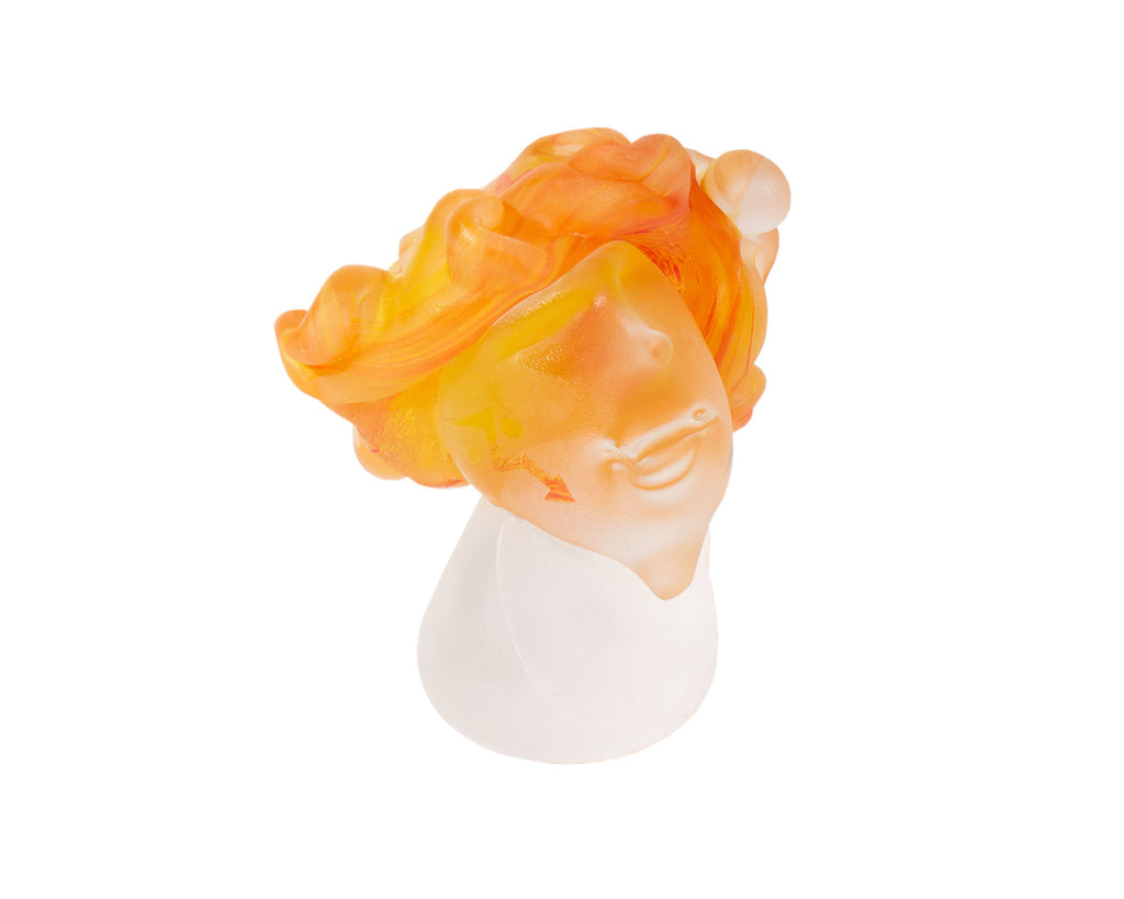 Stephen Fellerman and Clair Raabe 2000 Signed Art Glass Bust Sculpture