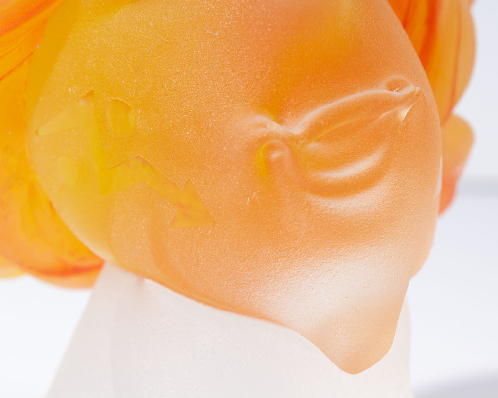 Stephen Fellerman and Clair Raabe 2000 Signed Art Glass Bust Sculpture