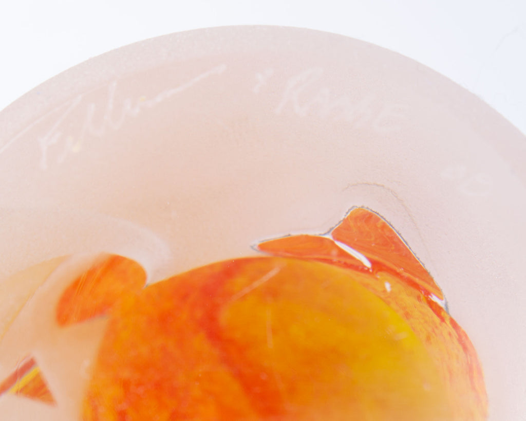 Stephen Fellerman and Clair Raabe 2000 Signed Art Glass Bust Sculpture