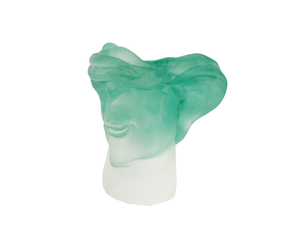 Stephen Fellerman and Clair Raabe 2000 Signed Art Glass Bust Sculpture