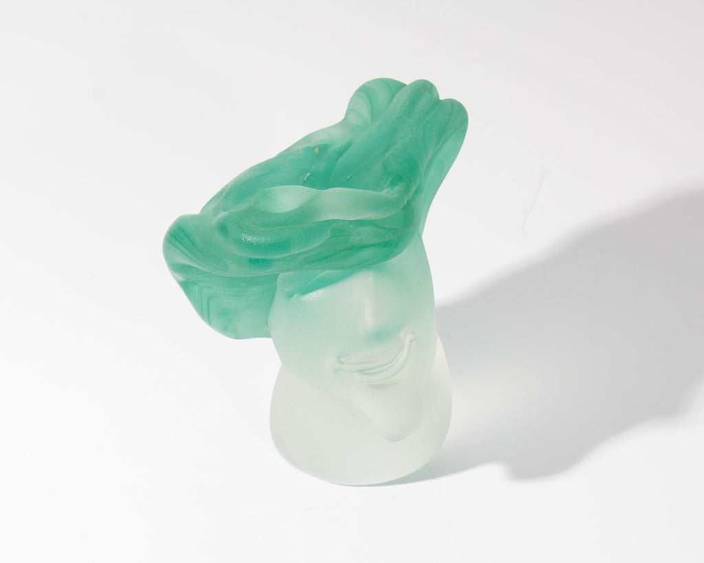 Stephen Fellerman and Clair Raabe 2000 Signed Art Glass Bust Sculpture