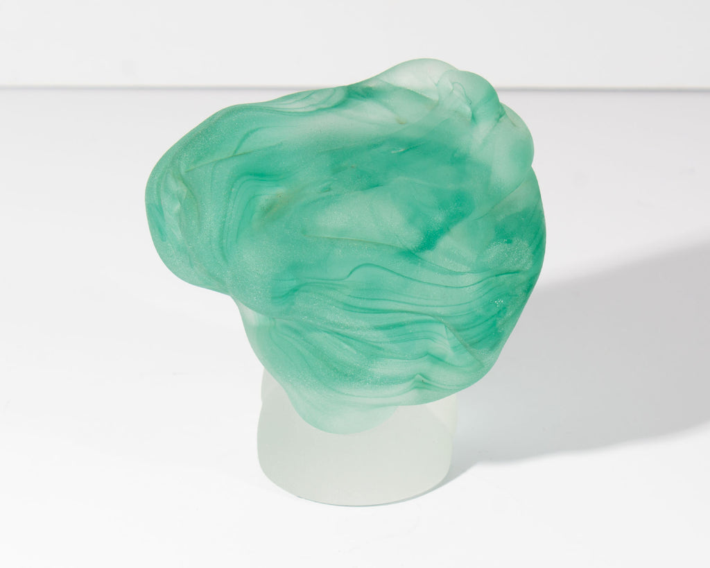 Stephen Fellerman and Clair Raabe 2000 Signed Art Glass Bust Sculpture