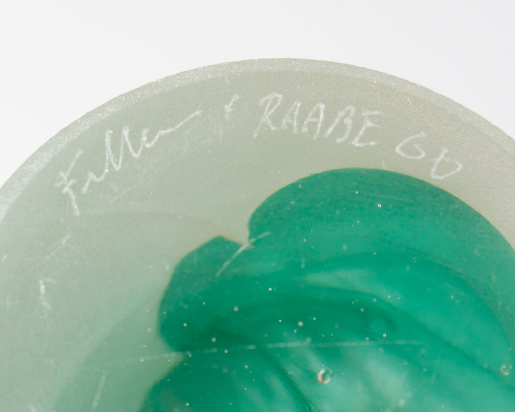 Stephen Fellerman and Clair Raabe 2000 Signed Art Glass Bust Sculpture