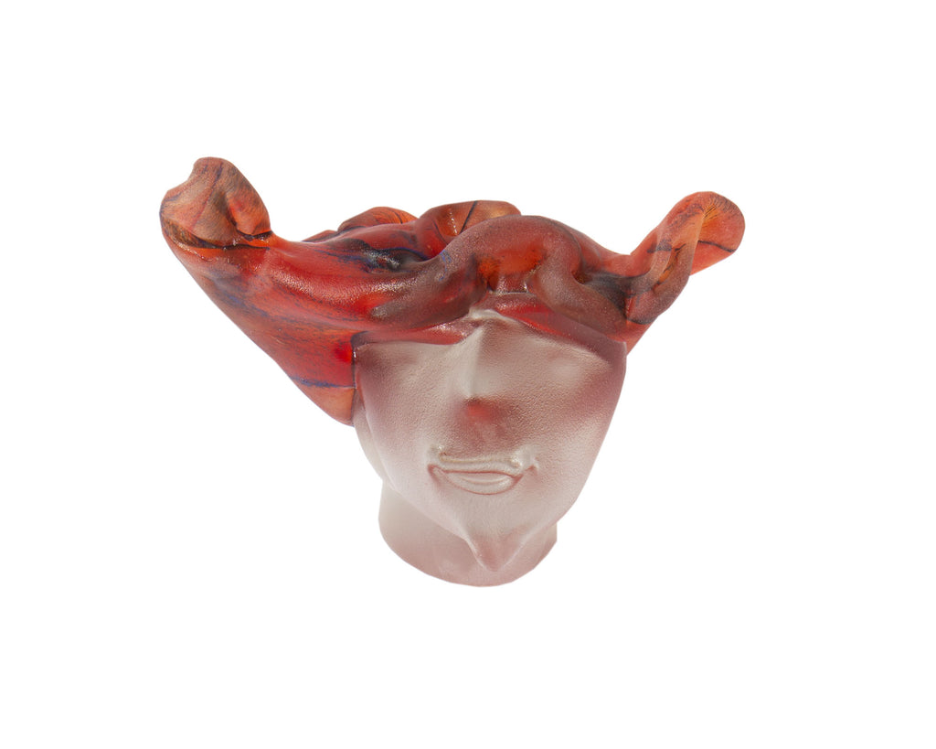 Stephen Fellerman and Clair Raabe 1995 Signed Art Glass Bust Sculpture