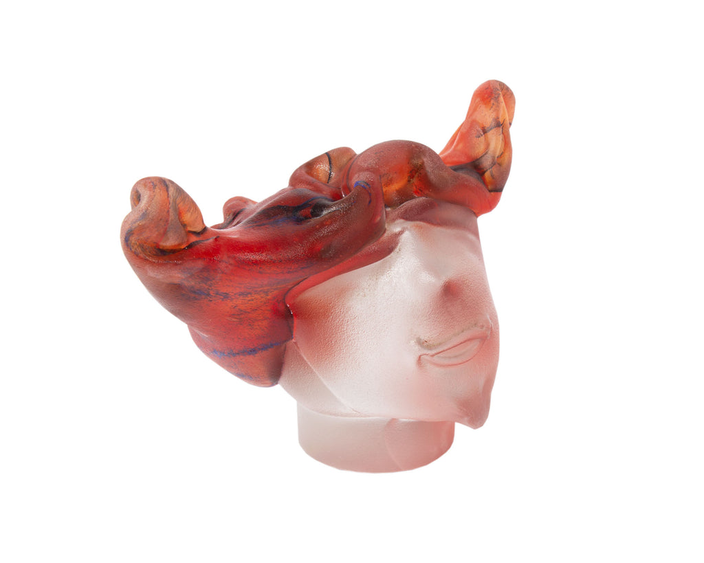 Stephen Fellerman and Clair Raabe 1995 Signed Art Glass Bust Sculpture