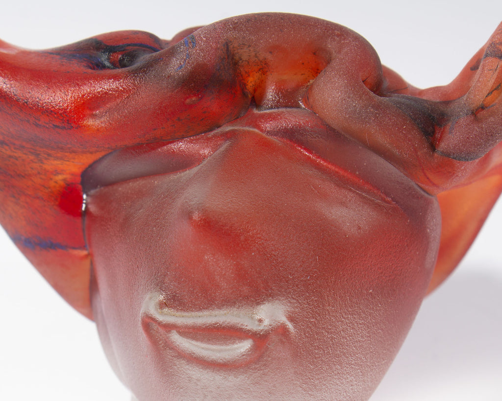 Stephen Fellerman and Clair Raabe 1995 Signed Art Glass Bust Sculpture