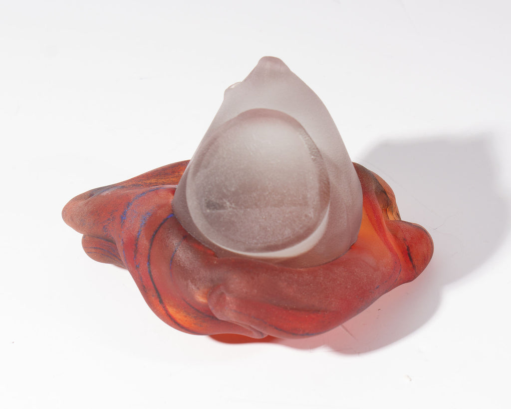 Stephen Fellerman and Clair Raabe 1995 Signed Art Glass Bust Sculpture