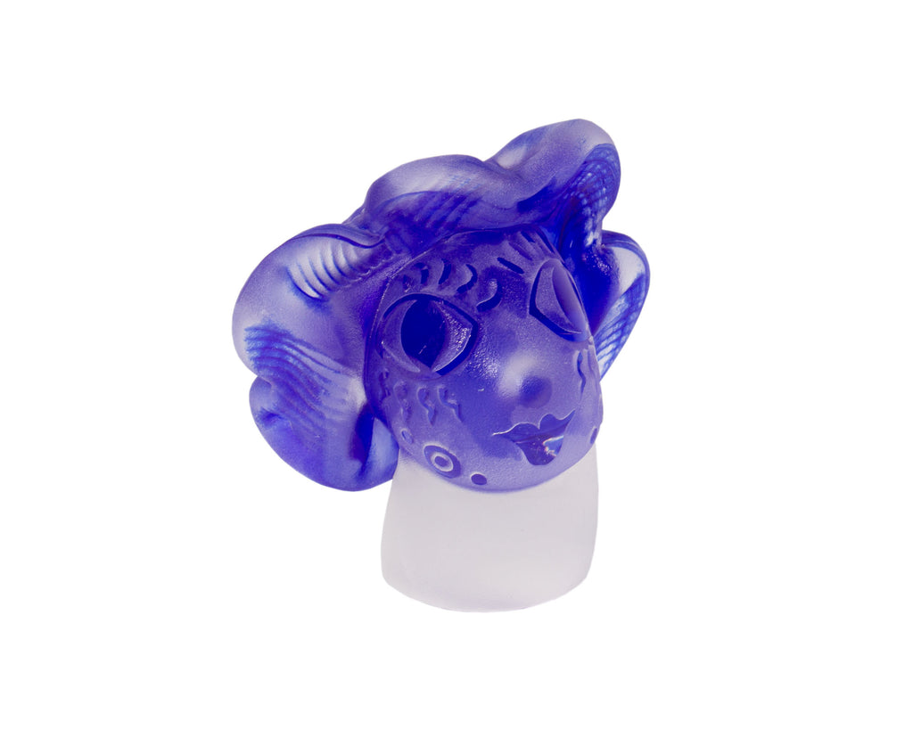 Stephen Fellerman and Clair Raabe 2000 Signed Art Glass Bust Sculpture