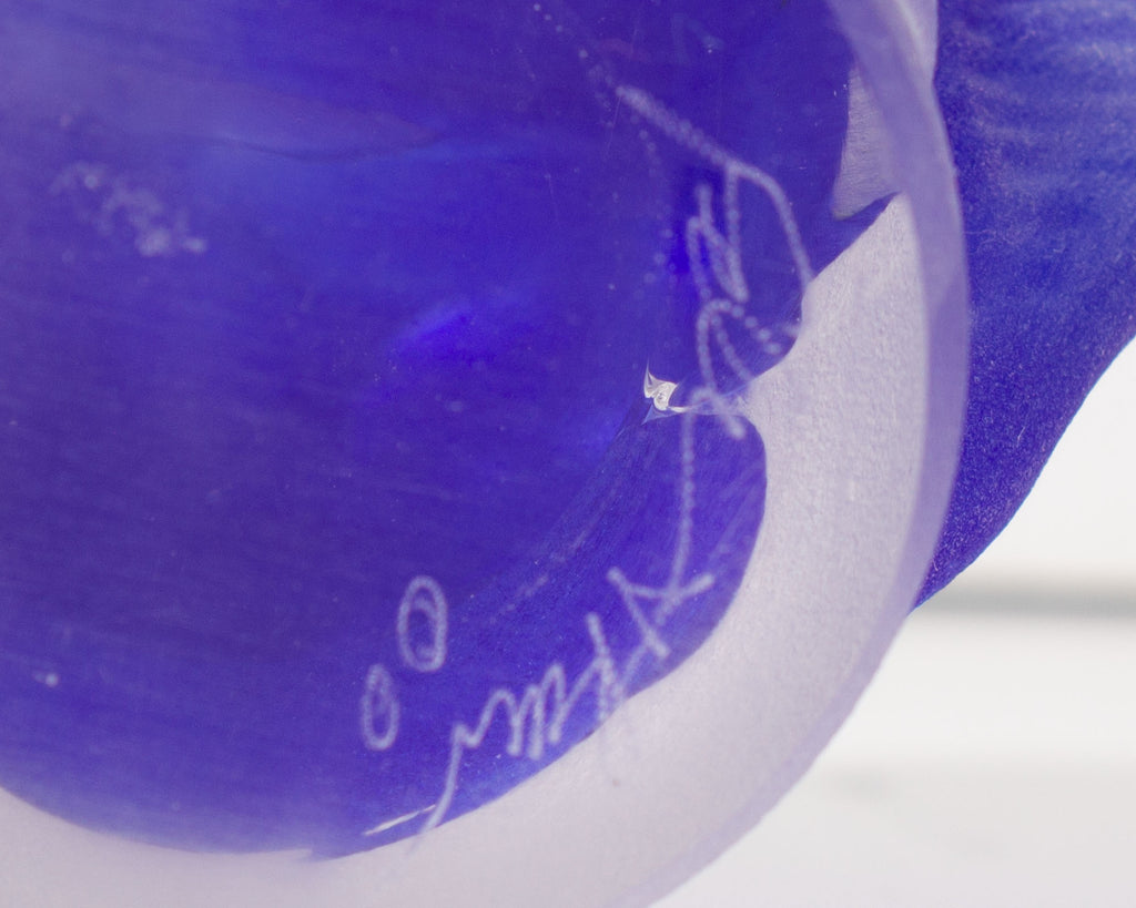 Stephen Fellerman and Clair Raabe 2000 Signed Art Glass Bust Sculpture