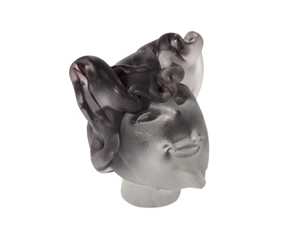 Stephen Fellerman and Clair Raabe 1995 Signed Art Glass Bust Sculpture