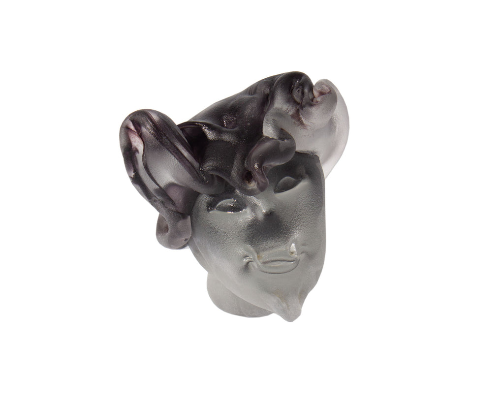 Stephen Fellerman and Clair Raabe 1995 Signed Art Glass Bust Sculpture