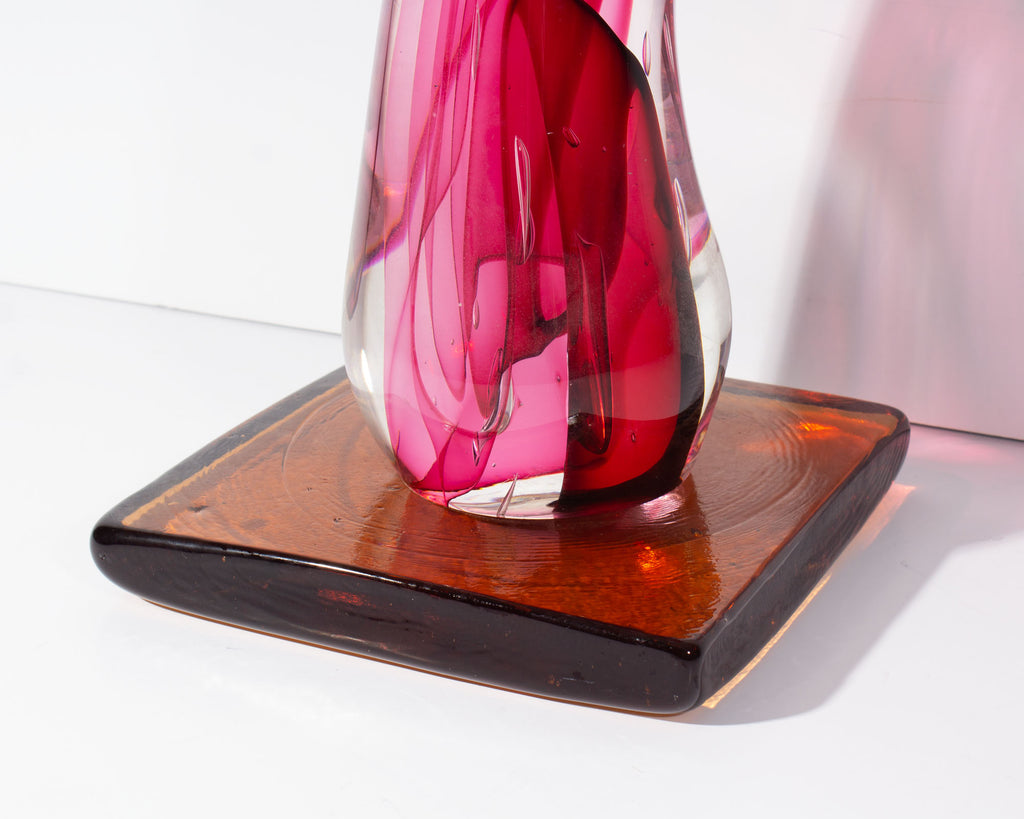 John McDonald Signed Art Glass Sculpture