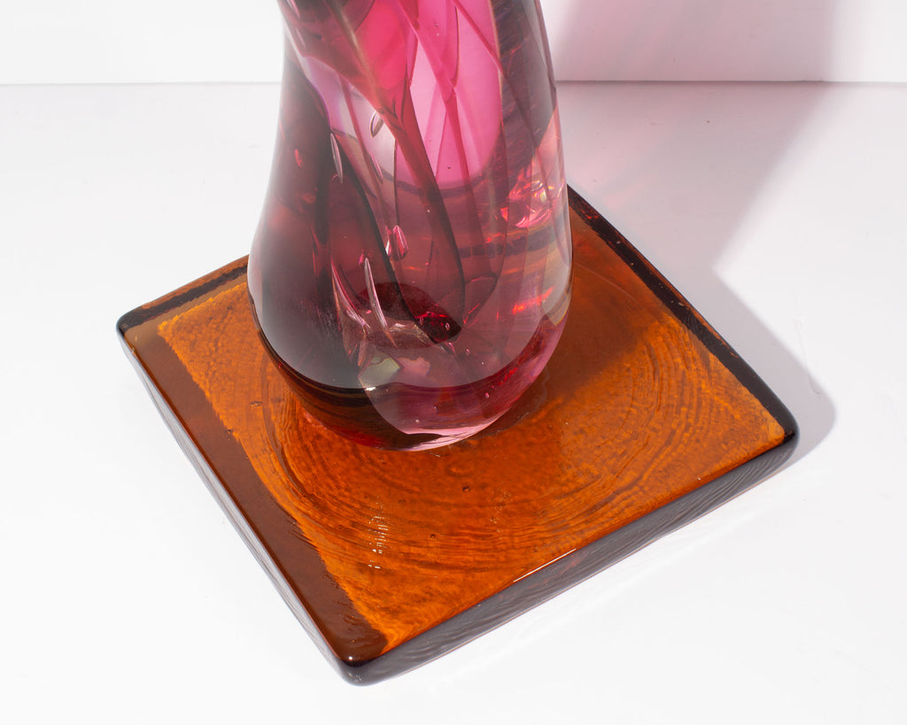 John McDonald Signed Art Glass Sculpture