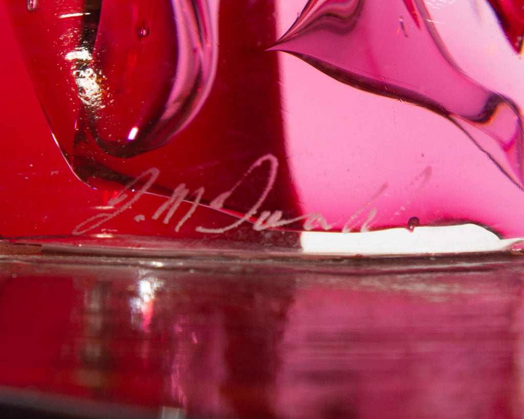 John McDonald Signed Art Glass Sculpture