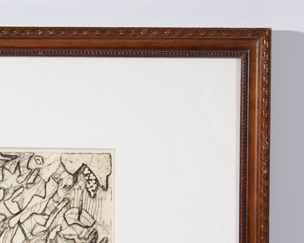 Mae Alice Engron “Flight” Abstract Etching