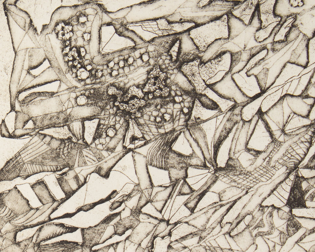 Mae Alice Engron “Flight” Abstract Etching