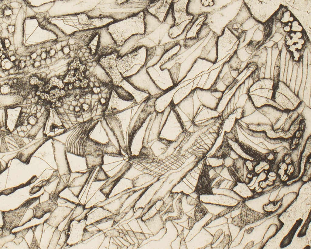 Mae Alice Engron “Flight” Abstract Etching