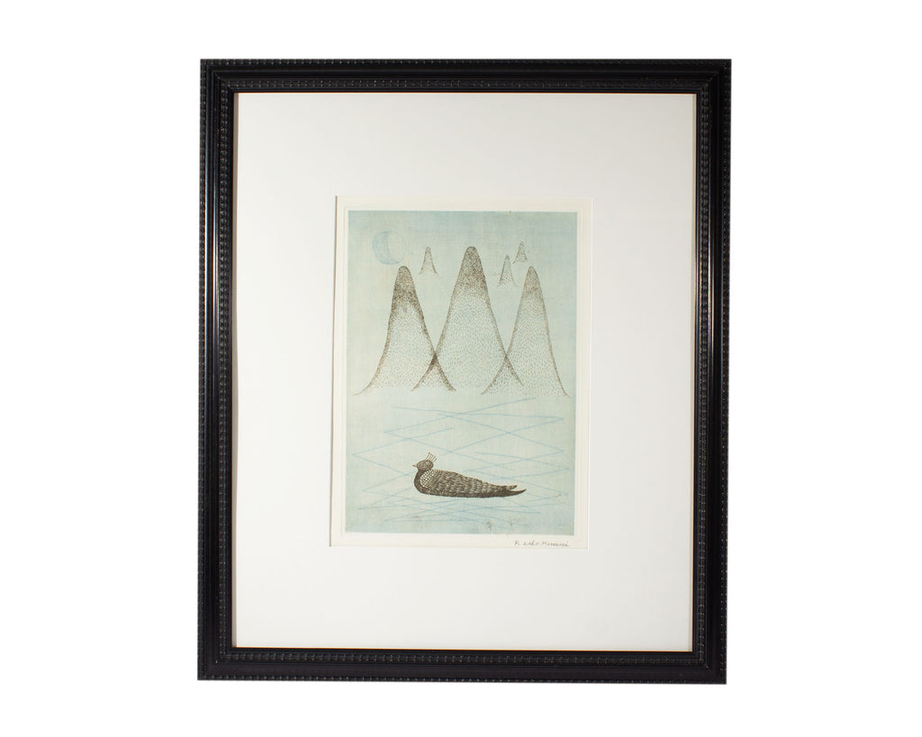 Keiko Minami Etching of a Bird