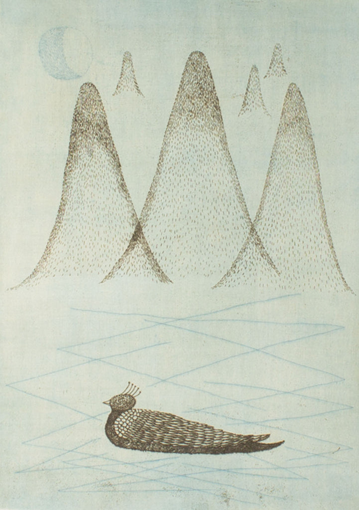 Keiko Minami Etching of a Bird