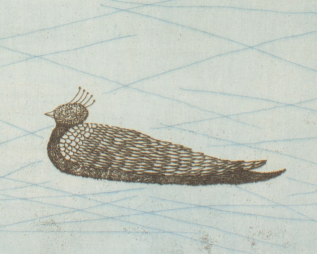 Keiko Minami Etching of a Bird