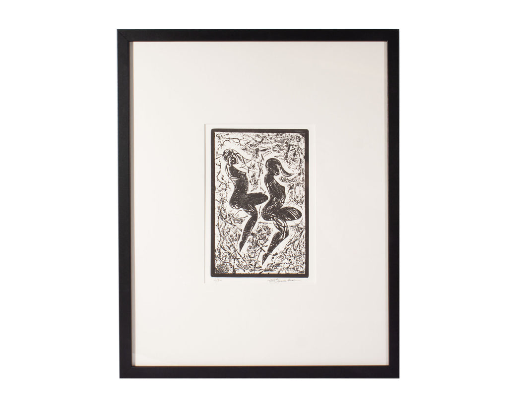 Martin Barooshian Abstract Intaglio Print