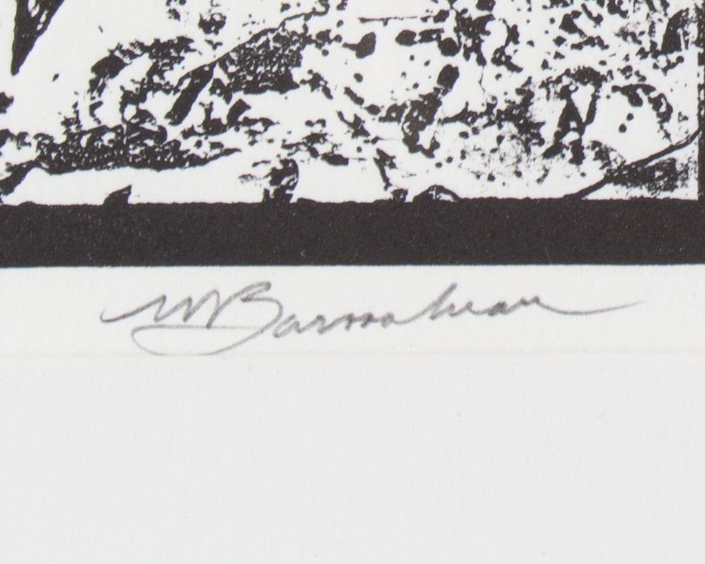 Martin Barooshian Abstract Intaglio Print
