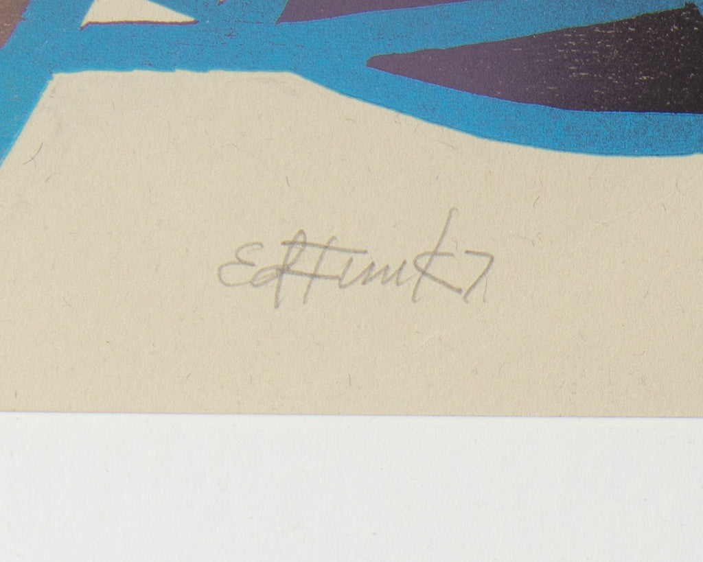 Ed Funk “My Sweet Baby Doll” Abstract Monoprint